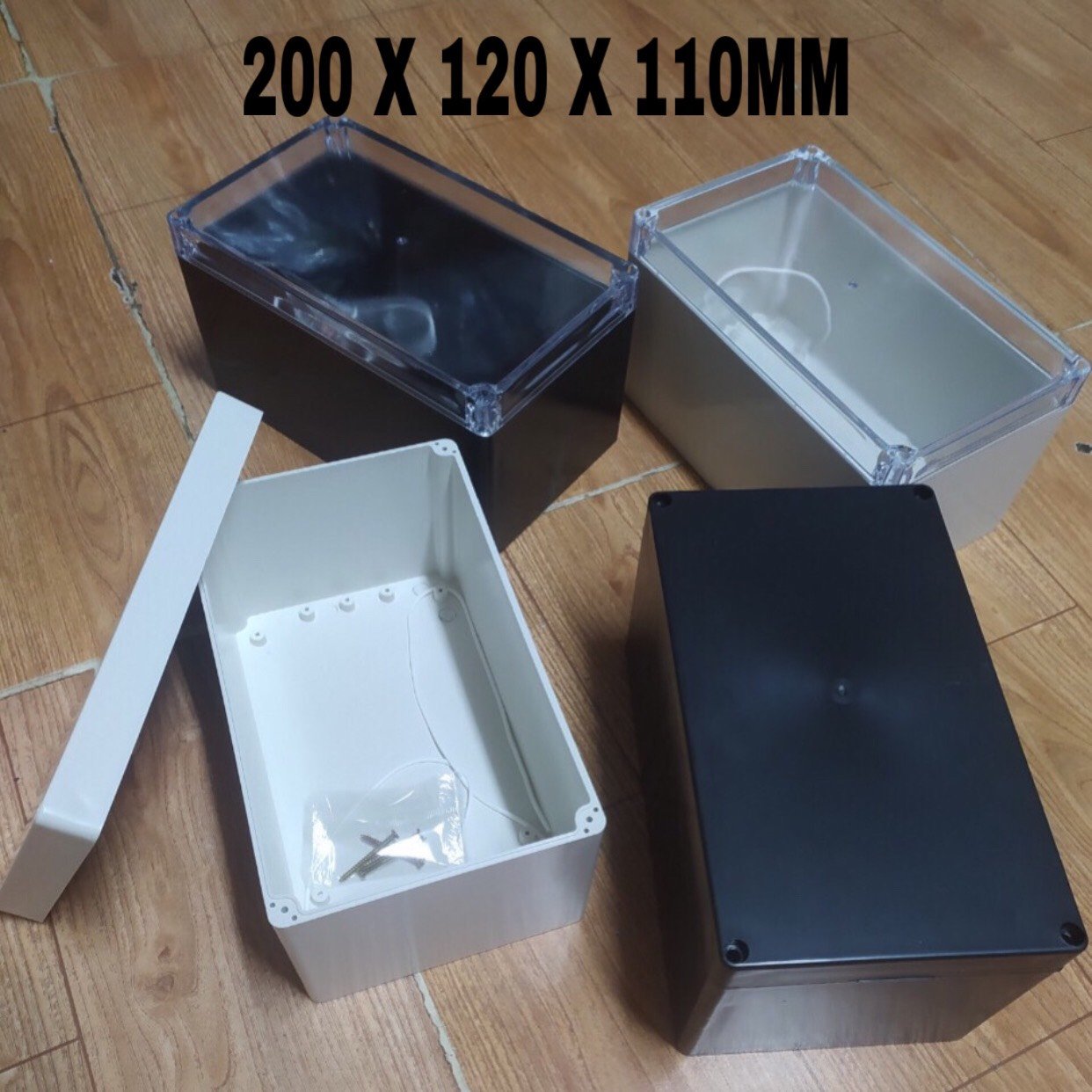 Hộp nhựa 200x120x75 đen