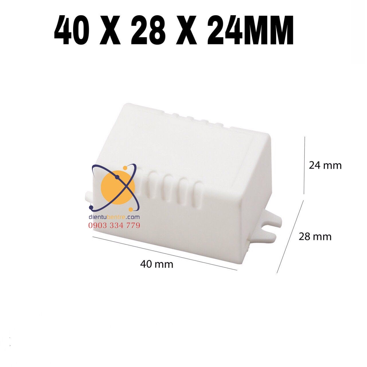 Hộp nhựa 40x28x24 trắng