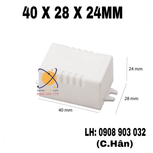 Hộp nhựa 40x28x24 trắng