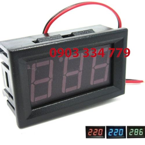 Đồng hồ đo vôn DC - 4.5VDC 30VDC đỏ