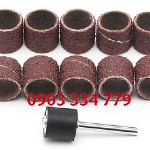 Combo 10 đầu mài nhám và 1 trục 3.17mm