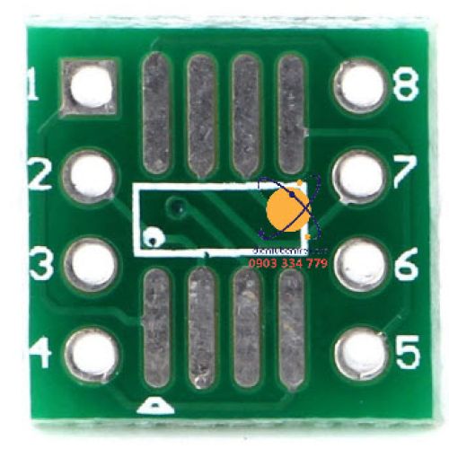 Socket chuyển SMD 8 pin sang through-hole