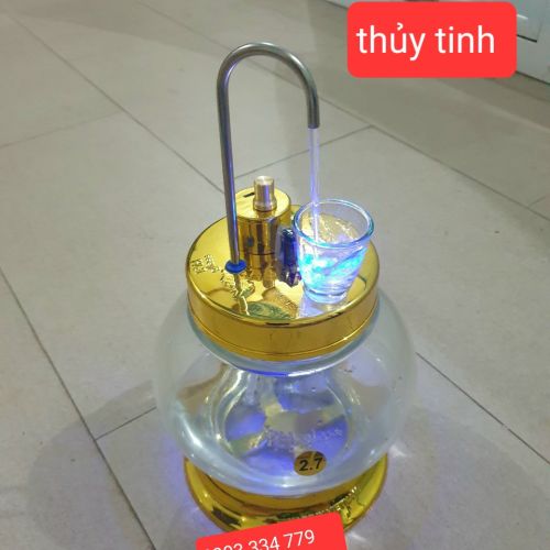 BinBình rót rượu điện tử vòi inox thủy tinh - ấn rót